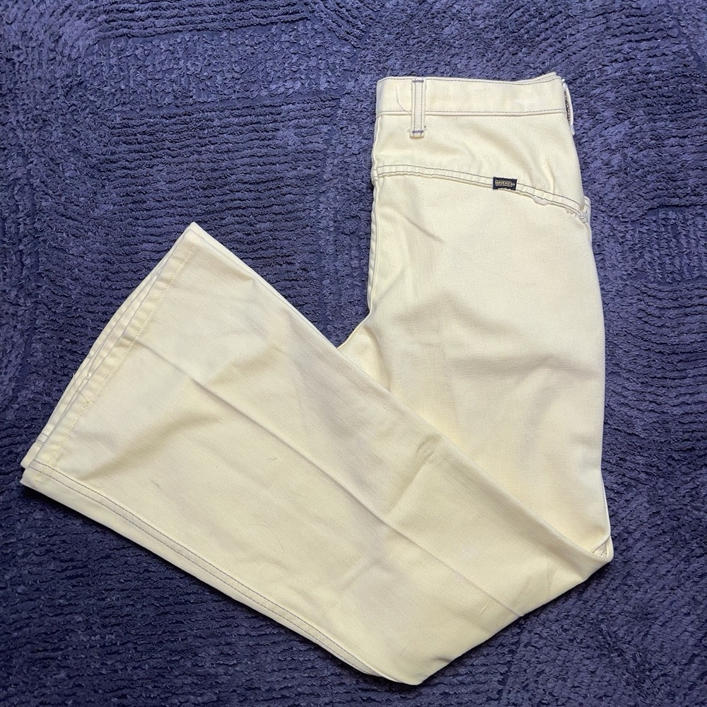 Vintage Maverick Women's 27x30 Yellow Denim Jeans‎ Flare Leg USA Made 9/10